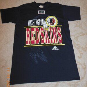 NWT Vintage 1990's WASHINGTON REDSKINS Double Sided t-shirt APEX ONE Classic NFL